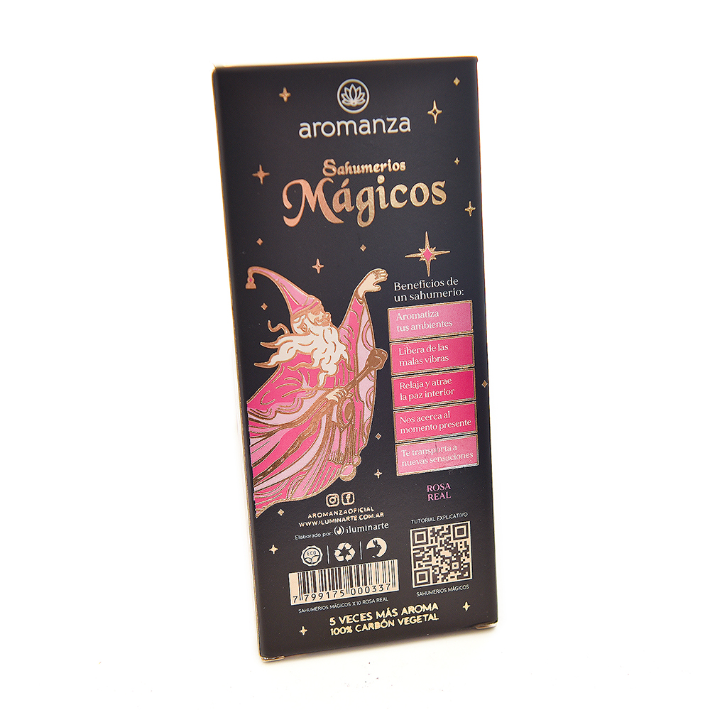 INCENSO MÁGICO ROSA REAL AROMANZA - Imagem 2