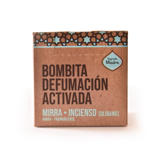BOMBITA DE DEFUMAÇÃO ACTIVADA MIRRA E FRANKINCENSE SADRADA MADRE