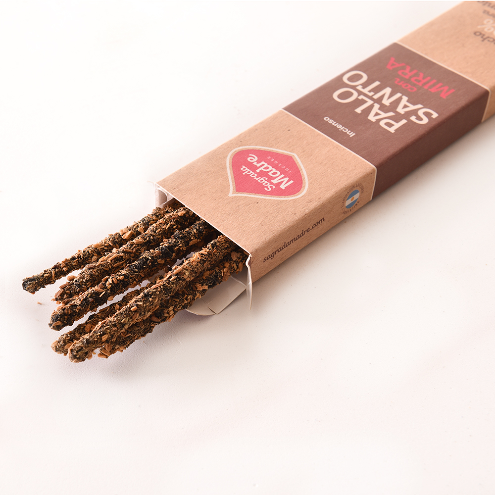 INCENSO PALO SANTO COM MIRRA SAGRADA MADRE - Imagem 3