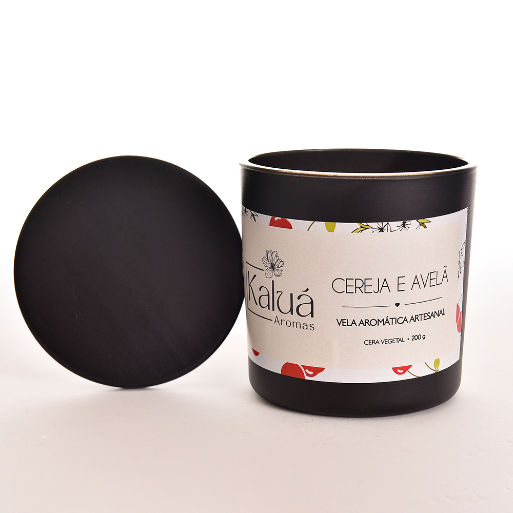 Vela Aromática Cereja e Avelã Whisky 200g – Premium, Alta Perfusão, Ambientes Aconchegantes, Presente Sofisticado - Imagem 2