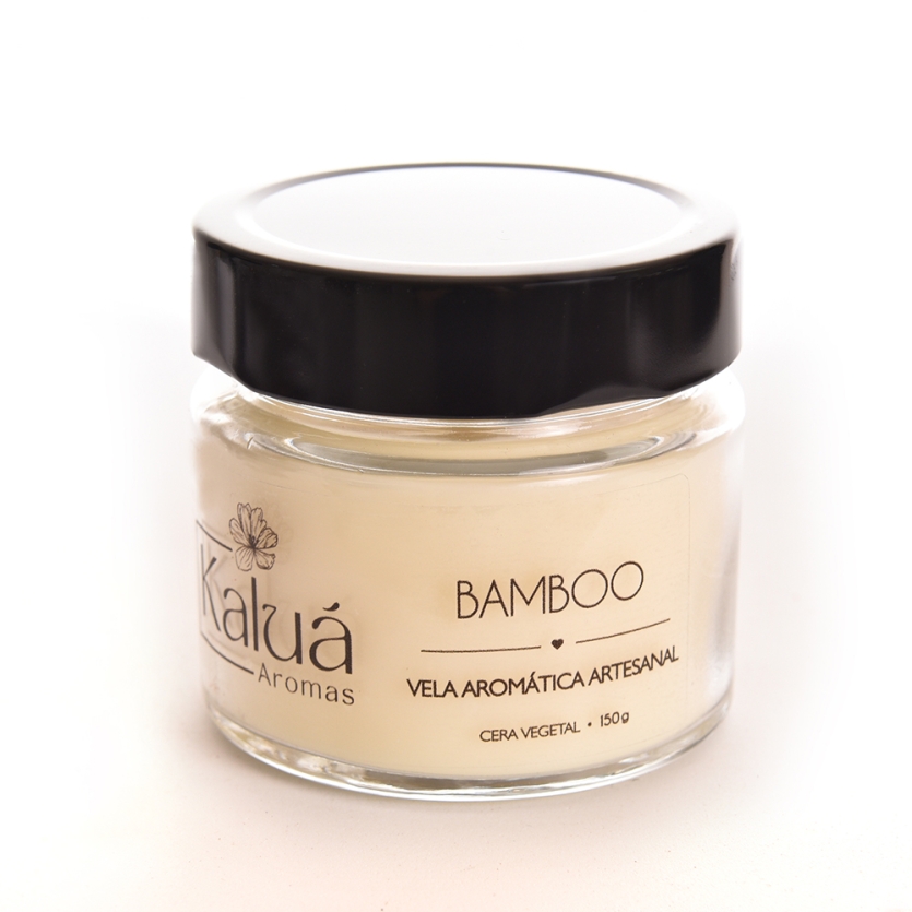 Vela Aromática Bamboo 150g – Aroma Fresco e Herbal, Longa Duração, Perfuma Sala e Quarto - Elegância Natural - Pianezza