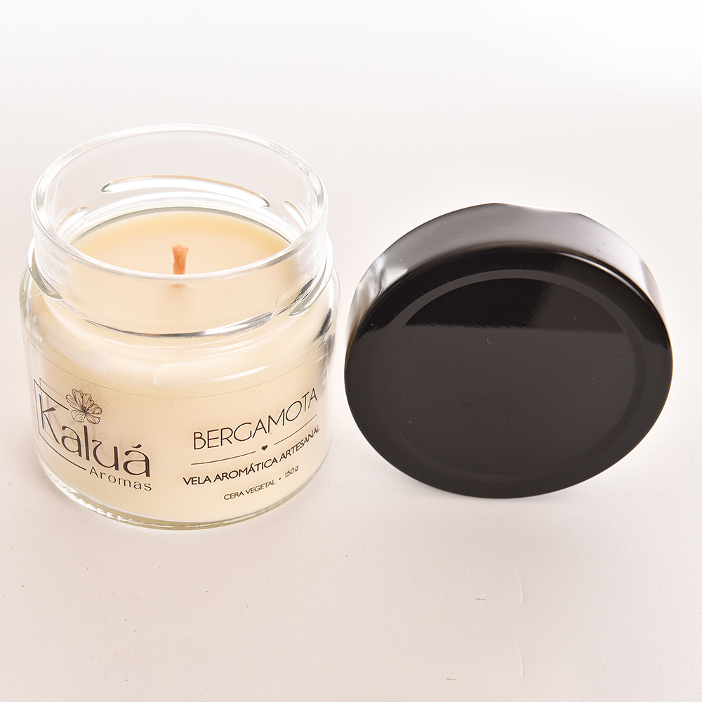 Vela Aromática Bergamota 150g – Aroma Cítrico e Revigorante, Queima Longa, Decorativa e Vegana - Pianezza - Imagem 4