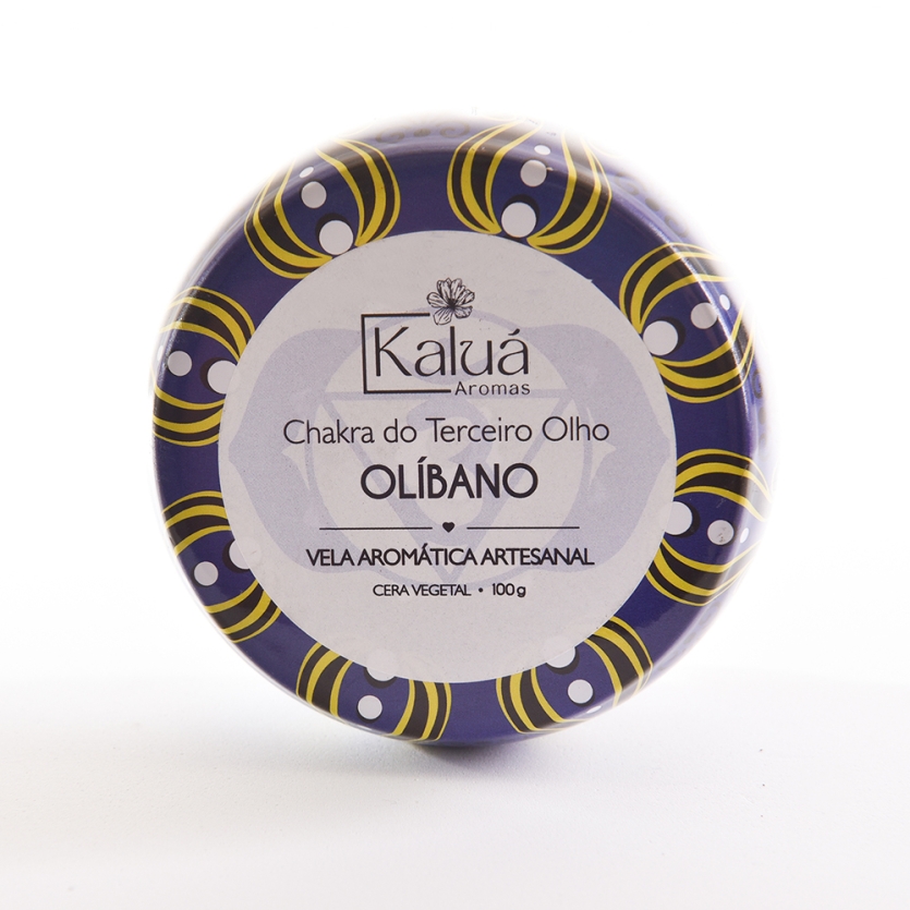 Vela Aromática Mandala Chakra Terceiro Olho Olíbano 100g | Energia, Intuição, Meditação e Equilíbrio Espiritual